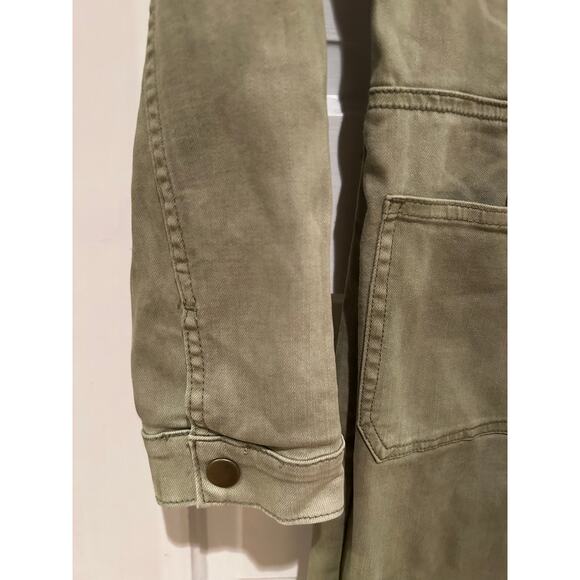 Free People Lennox Denim Green Utility Jumpsuit Size Small - Picture 9 of 10